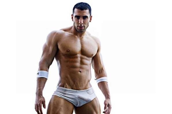 Sportsman with a big member