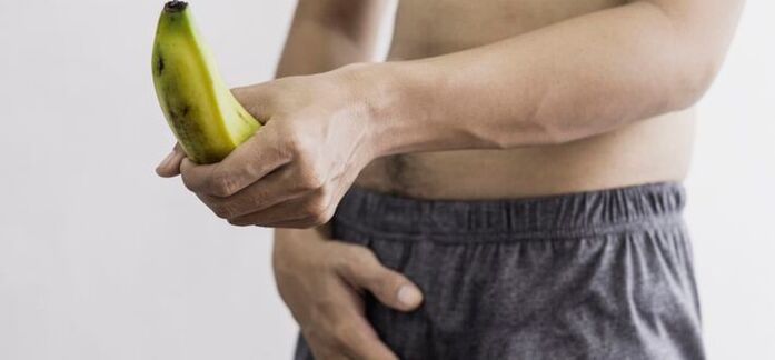 male penis size using the example of a banana